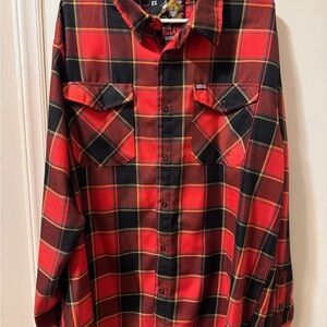 DIXXON Red and Black Checkered Men's snap up Shirt